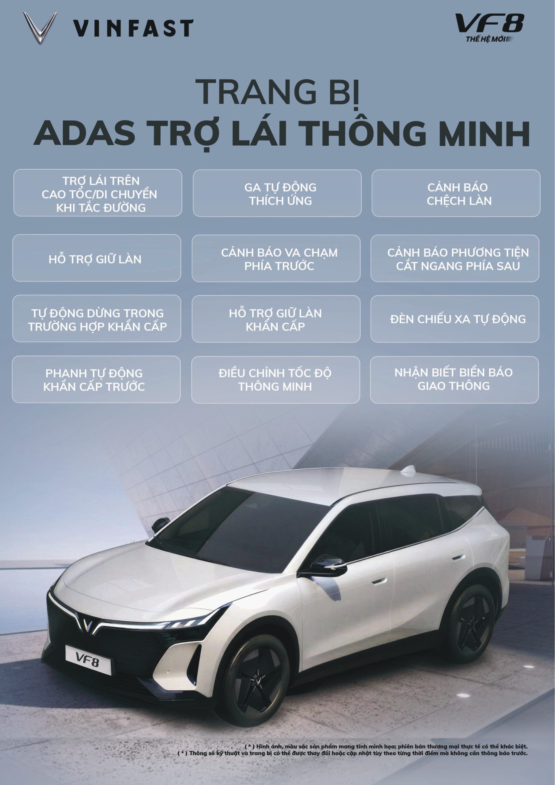 trang bị an toàn trên xe vinfast vf8 moi 2026