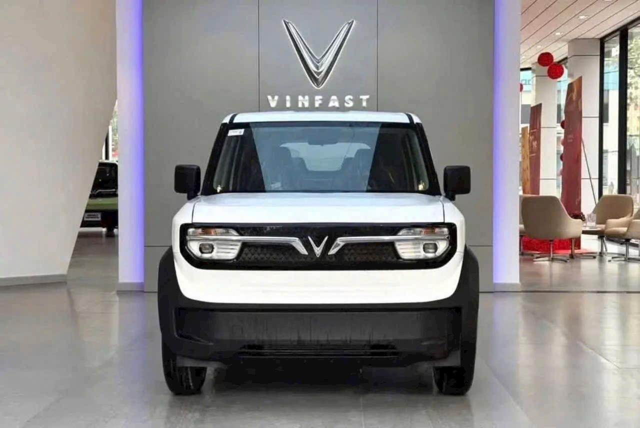 đầu xe vinfast vf3 màu trắng