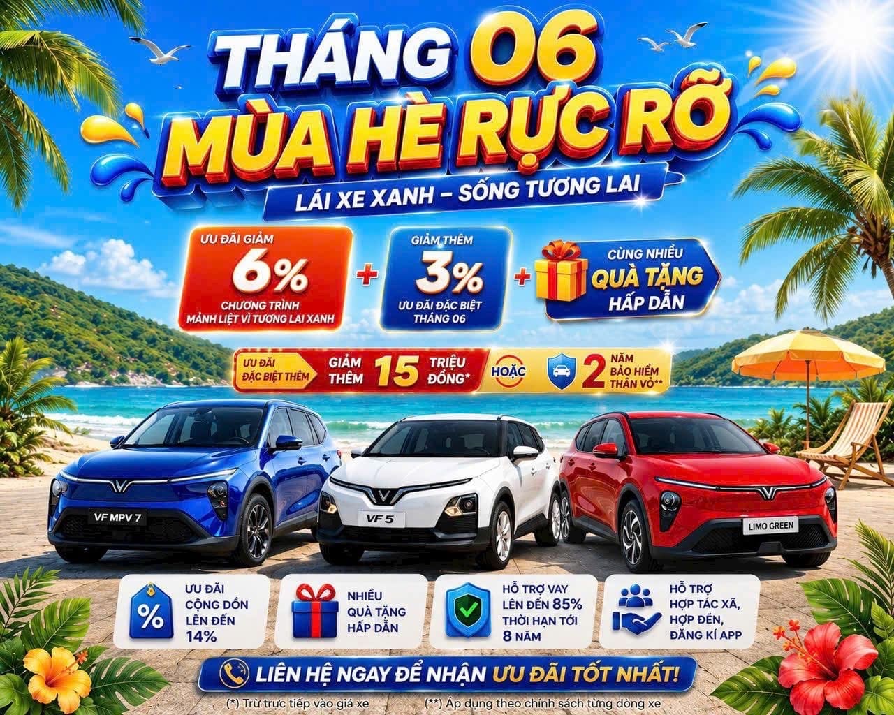 vinfast khuyến mãi tháng 6